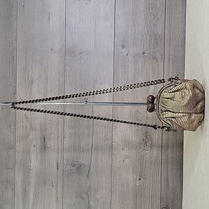 Erva Design Gold Snake Skin Embossed Clutch Shoulder Bag Handbag